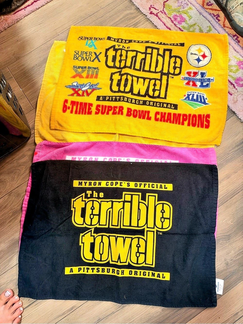 Pittsburgh Steelers Myron Cope's Official The Terrible Towel Assorted Lot